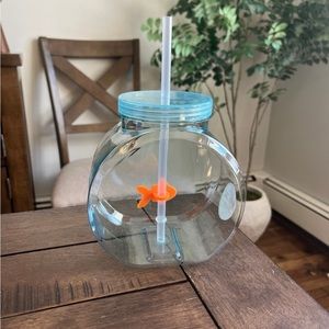 Target FishBowl Cup Bullseye Playground TikTok Goldfish Lid Straw Drinkw…